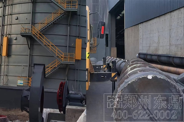 礦渣烘干機安裝實拍現場
